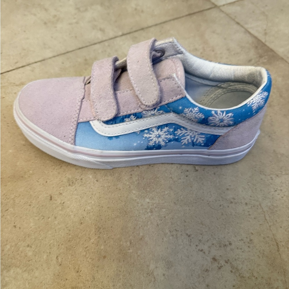 Vans Blue and Purple Sneakers with Velcro Straps